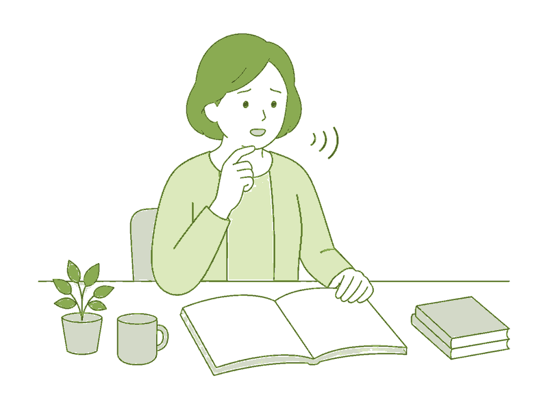 発音を確認してもらえずに困っている様子のイラスト